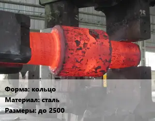 Изготовление поковок кольцо сталь до 2500